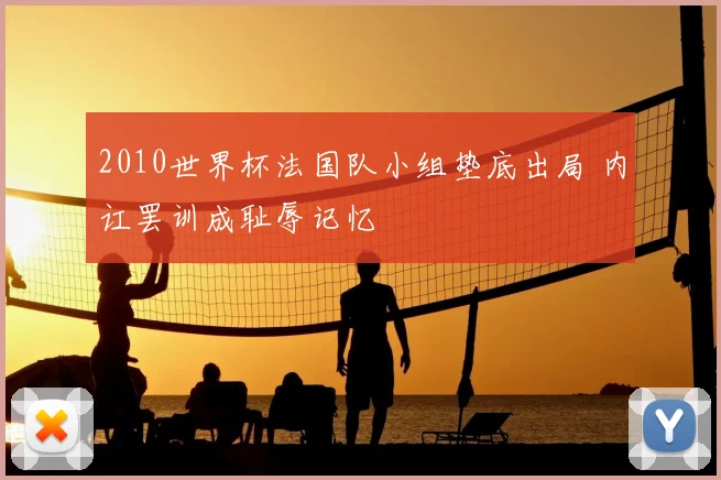 2010世界杯法国队小组垫底出局 内讧罢训成耻辱记忆